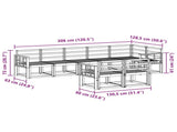 Outdoor Sofa Set 8 pcs White Solid Acacia Wood 3387813