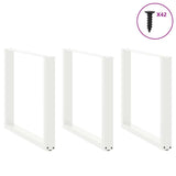 Dining Table Legs U-Shaped 3 pcs White 80x cm Steel 4013205