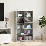 CD Cabinet Concrete Grey 65 x 23.5 x 97.5 cm Engineered Wood 8012680