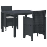 Garden Dining Set 3 pcs Anthracite Polypropylene 3378674