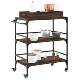 Kitchen Trolley Brown Oak 81,5x41x92,5 cm Engineered Wood 842345