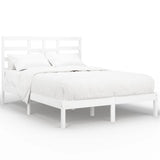 Bed Frame without Mattress White Solid Wood 140x190 cm 3105776