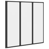 Shower Screen Folding Black 120 x 2 x 117 cm Aluminium and PP 42009754