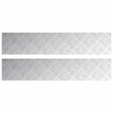 Checker Plates 2 pcs Silver 100 x 20 cm Aluminium 4104269