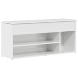 Shoe Bench High Gloss White 102x30.5x45 cm Engineered Wood 861149