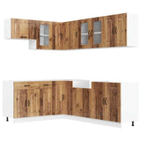 11 Piece Kitchen Cabinet Set "Kalmar" Old Wood Engineered Wood 3314889