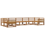 Outdoor Sofa Set 7 pcs Natural Solid Acacia Wood 3382867