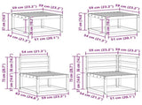 Outdoor Sofa Set 7 pcs White Solid Acacia Wood 3387898