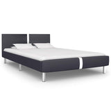 Bed Frame without Mattress Black Faux Leather 135x190 cm Double 281008