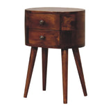 Mini Chestnut Rounded Bedside Table IN3331