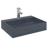 Wash Basin 50x38x11 cm Mineral Cast/Marble Cast Anthracite 155984