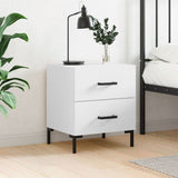 Bedside Cabinet White 40x35x47.5 cm Engineered Wood 827308