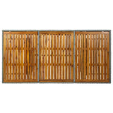 Garden Table Light Grey Poly Rattan and Solid Acacia Wood 313312