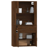 ZNTS Highboard Brown Oak Engineered Wood 3185374