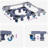 Washing Machine Base Grey 66 x 66 x 12 cm Stainless Steel 42009959