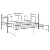 Sofa Bed Frame Grey Powder-coated metal 206.5 x 185 x 89.5 cm 324784
