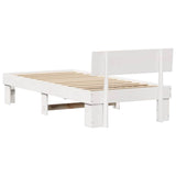 Bed Frame with Headboard White 80 x 200 cm Solid Pine Wood 872588
