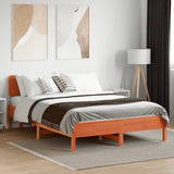 Bed Frame without Mattress Wax Brown 120x190 cm Small Double Solid Wood Pine 3328252