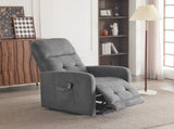 Electric Riser Recliner Chair for Elderly, Dark Grey Fabric Lift & Recline Armchair with Adjustable 02012291