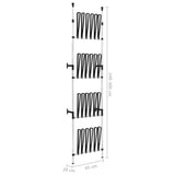 Telescopic Boot Rack with Rods Aluminium 321110