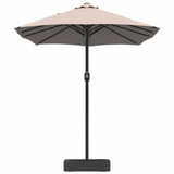 Garden Parasol Taupe 385 x 209 x 244 cm Polyester and Steel 42003278