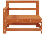 Garden Corner Sofa Solid Pine Wood Wax Brown 132 x 62 x 70.5 cm 865546