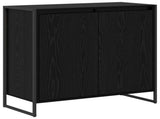 Side Cabinet Black Oak 79 x 36 x 75 cm Engineered Wood 886600