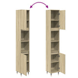 Bathroom Cabinet Sonoma Oak 30x30x190cm Engineered Wood 849667