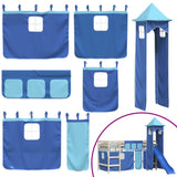 Curtains for Loft Bed with Tower Blue Polyester 835923