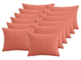 Cushion Cover 12 pcs HEERLEN Red Orange 45 x 45 cm Corduroy 910401