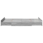 Storage Bed Frame Grey sonoma 120 x 200 cm Engineered wood 3335306
