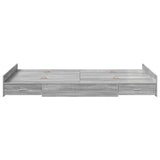 Storage Bed Frame Grey sonoma 120 x 200 cm Engineered wood 3335306