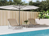 Folding Beach Chairs 2 pcs Taupe Textilene&Powder-coated Steel 360193