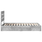 Storage Bed Concrete Grey 70 x 190 cm Engineered Wood 3411935