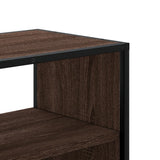 TV Cabinet Brown Oak 100x31x39.5 cm Engineered Wood and Metal 848938