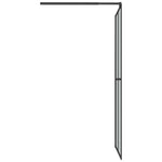 ZNTS Walk-in Shower Wall with Shelf Black 100x195 cm ESG Glass&Aluminium 3185477