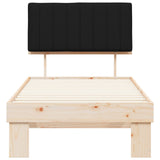 Bed Frame with Upholstered Headboard Black 90 x 200 cm 877516