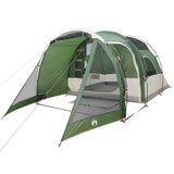 Camping Tent Tunnel 4-Person Green Waterproof 94743