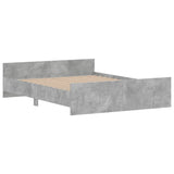 ZNTS Bed Frame without Mattress Concrete Grey 160x200 cm 3203764