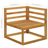 6 Piece Garden Lounge Set with Cushions Solid Wood Acacia 3098663