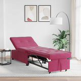 Sofa Bed Wine Red 194 x 67 x 82 cm Velvet 42008599