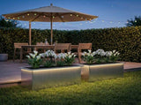 Garden Planter with LED 2 pcs Silver 40 x 80 x 40 cm 8008165