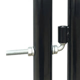 Black Single Door Fence Gate 100x75 cm 141684