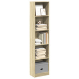 Bookcase Sonoma Oak 40x24x176 cm Engineered Wood 857794
