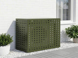 Air Conditioner Cover Olive Green 110 x 50 x 105 cm Steel 8014146