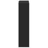 Radiator Cover Black 205x21.5x83.5 cm Engineered Wood 852718