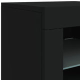 Sideboard with LED Lights Black 123x37x67 cm 3209059