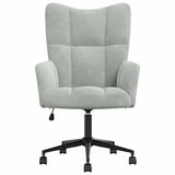 Relaxing Chair with Wheels Light Grey Velvet 42022459