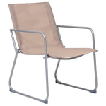 4 Piece Garden Lounge Set Fabric & Steel Taupe 44354