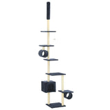 Cat Tree with Sisal Scratching Posts 260 cm Dark Blue 170536